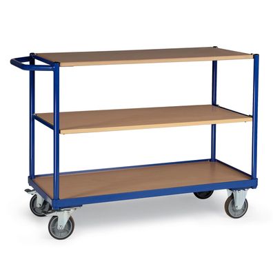 Protaurus Tischwagen ohne Bordkante 3 Ladeflaechen und waagerechtem Schiebegriff 850