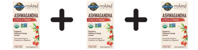 3 x Ashwagandha - mykind Organics - 60 vegan tabs