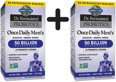 2 x Dr. Formulated Probiotics Once Daily Men's - 30 vcaps