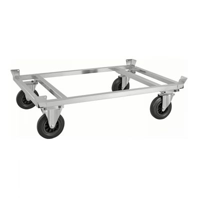 Kongamek Palettenwagen verzinkt und verschweist 355mm hoch mit Bremse fuer Paletten