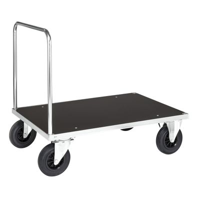 Kongamek Plattformwagen, verzinkt 1200x800x900mm mit MDF-Platte, offenem Schiebegrif