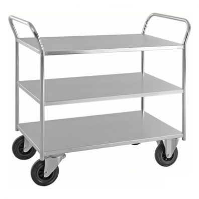 Kongamek Etagenwagen voll verschweisst und verzinkt mit 3 Boeden 940x440mm Ladeflaec