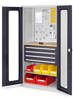 Kappes ®RasterPlan Schubladenschraenke 1950x1000x600mm Sichtfenstertueren Modell 36