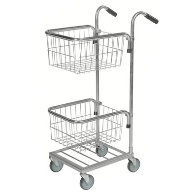 Kongamek Mini- Servierwagen verzinkt mit 2 Koerben 415x355x220mm und Bremse