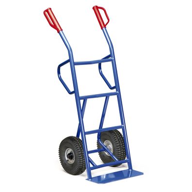Protaurus Stahlrohr Stapelkarre 250kg Traglast mit 2 Standbuegel Kugellager Luft 2 P