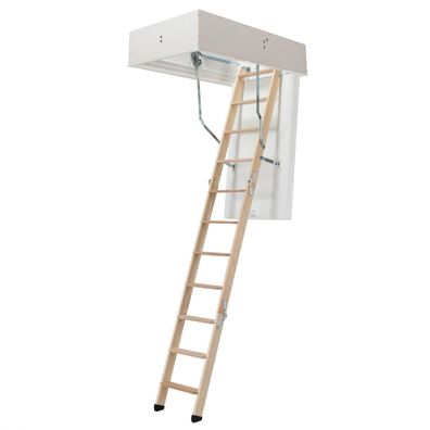 Dolle Bodentreppe clickFIX® 3-teilig bis 274cm Raumhoehe mit U-Wert 0,49 Deckenoeff