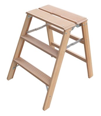 Iller Holz Gipserbock mit klappbaren Aussteifungsstreben und 80 mm tiefen Steigstufe