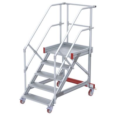 Euroline 513 Wartungsbuehne 45EUR 600mm Stufenbreite 5 Stufen Alu gerieft