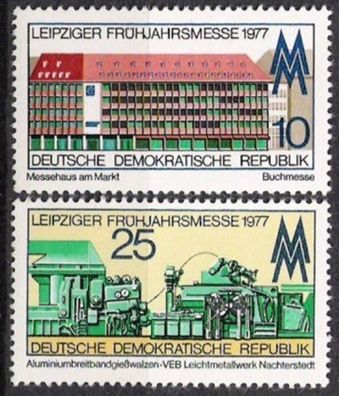 DDR Nr.2208/09 * * Frühjahrsmesse 1977, postfrisch