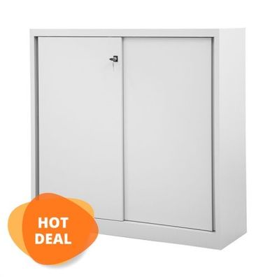 Bisley ECO Schiebetürenschrank für 3 OH • Aktenschrank 1.200 mm Breit