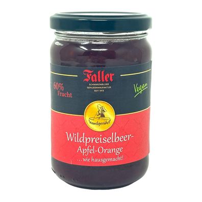 Faller Wildpreiselbeer-Apfel-Orangen Konfitüre – Hausgemachter Genuss Schwarzwald