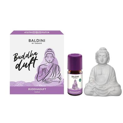 Baldini - Buddhaduft Set 5ml ätherisches Öl Bio + Buddha Duftstein - By Taoasis