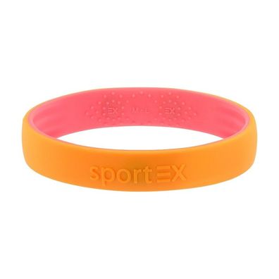 Energetix SportEx Armband 3191-21, Größe L-XL, Aprikot/Orang Silikon Sportband Magnet