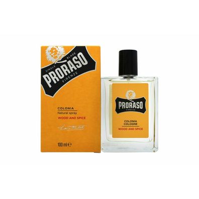 Proraso Wood and Spice Eau de Cologne 100ml Spray