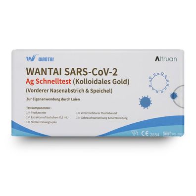 Wantai SARS-Cov-2 Schnelltest, Lollitest (Kollodiales Gold) CE/2854 - Einzelpackung