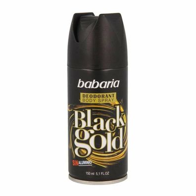 Babaria Black Gold Desodorant Spray 150ml+50ml Free