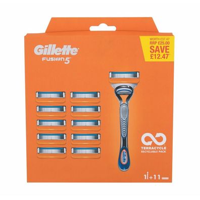 Gillette Fusion Mens Shaver Blue Gray