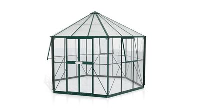 Hera 9000 ESG/HKP 3/6mm, smaragd Gewächshaus im Pavillon-Baustil Vitavia Pergart