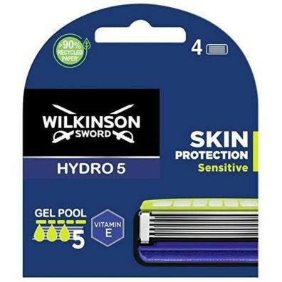 Wilkinson Sword Men Hydro5 Skin Protection Sensitive Ersatz-Rasierklingen 4 Stk