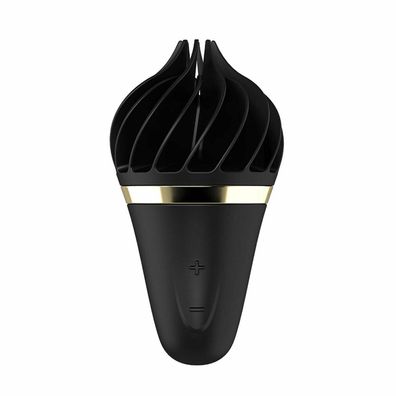 White Treat Lay-On Vibrator wibrator w kszta?cie lodowego ro?ka Black-Gold