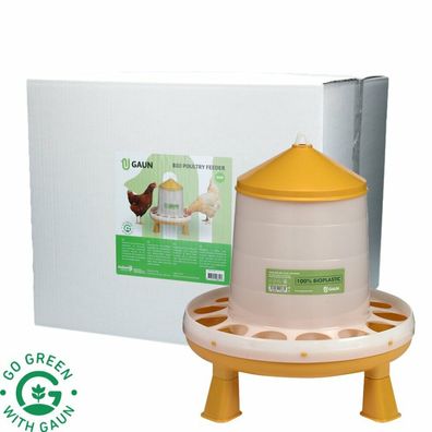 Geflügel Futterautomat 8 kg Bio grün lemon mit Ständer