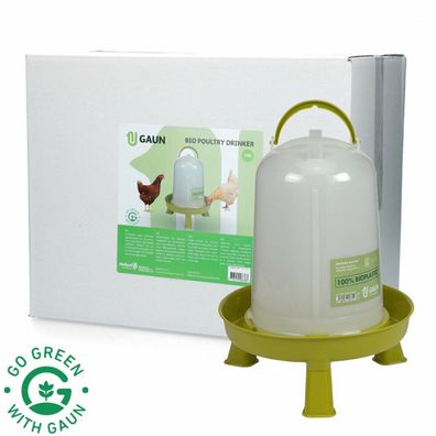 Geflügel Tränke 10 l Bio green lemon mit Ständer