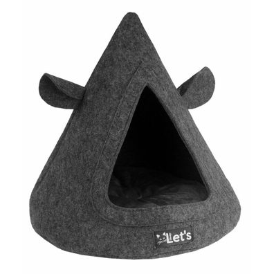 Let's sleep Pet Cave TeePee Antraciet