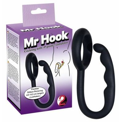 Mr. Hook Pensiring mit Lusthaken schwarz