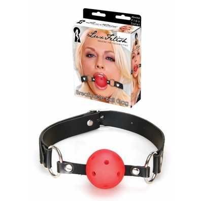 LUX FETISH Breathable Ball Gag red