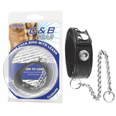 BLUE LINE C&B GEAR Snap Cock Ring With Leash