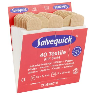 SALVEQUICK® Nachfüllpack 6444 elastisch 40 Stück Pflasterstrips Pflaster