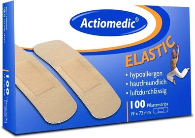 Actiomedic® Elastic Pflasterstrips Hautfarben 19 x 72 mm