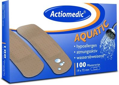 Actiomedic® Aquatic Pflasterstrips Hautfarben 19 x 72 mm Pflaster