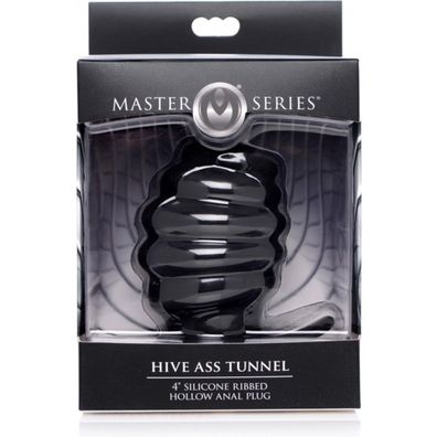 MASTER SERIES Ass Tunnel Ribbed Hollow Anal Plug large