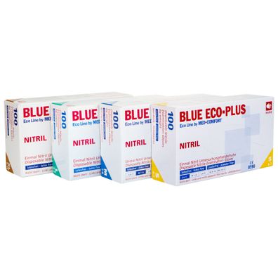 BLUE ECO-PLUS Nitril Untersuchungshandschuhe Gr. S-XL 100 Stück