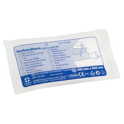 Verbandtuch steril DIN 13152-BR 400 x 600 mm Wundtuch Verband-Tuch Wundverband