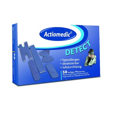 Actiomedic® DETECT Pflasterset wasserabweisend Blau 50-teilig Pflaster