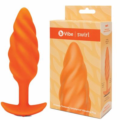 b-Vibe Swirl Texture Plug Orange