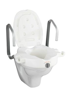 WC-Sitz-Erhöhung mit Stützgriffen SECURA 37,5 x 55 x 47,5 cm WC Erhöhung Sitz