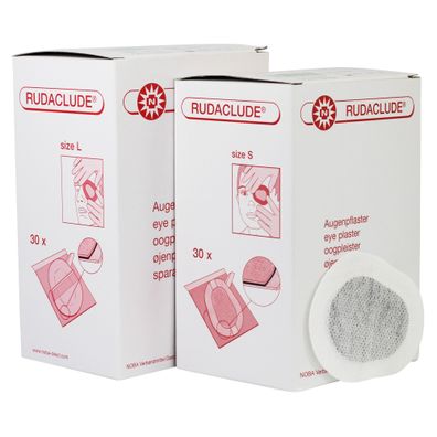 30 x Rudaclude Steril-Set sterile Augenpflaster Packung à 30 Stück Pflaster Auge