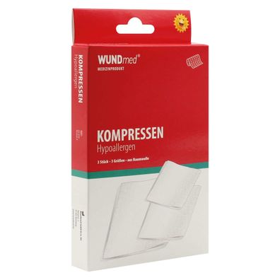 WUNDmed® Kompressen unsteril 100% Baumwolle 3 Größen