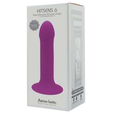 ADRIEN LASTIC Hitsens 6 Dual Density Silicone Dildo purple