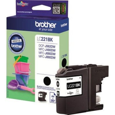 Brother Ink LC 221 Black Schwarz 0,26k (LC221BK)