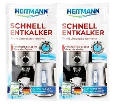 Heitmann Kaffeemaschinen & Wasserkocher Entkalker, 2 Stk