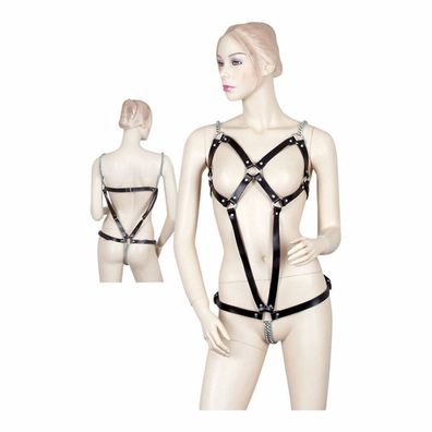 Leder Harness 2 Ketten S-L