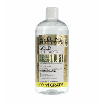 Eveline Gold Lift Expert luxuriöse Anti-Falten Mizellenflüssigkeit 500ml