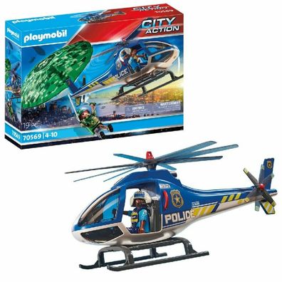 Playmobil 70569 City Action - Polizei-Hubschrauber: Fallschirm