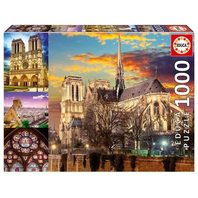 Educa Puzzle 9218456 - Notre Dame Collage - 1000 Teile Puzzle