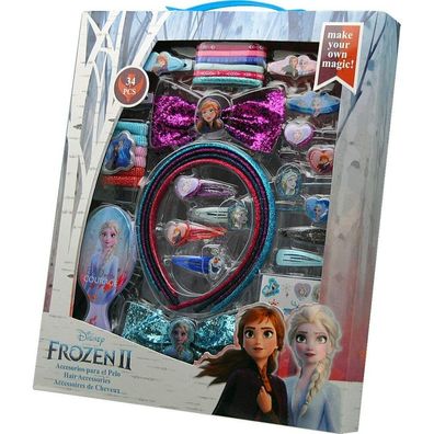 Disney Frozen 2 / Die Eiskönigin 2 - Set - 34 teilig - mit Schmuck und Haarschmuck