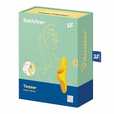 Satisfyer TEASER Vibrador DEDO Amarillo FUERTE 1UN